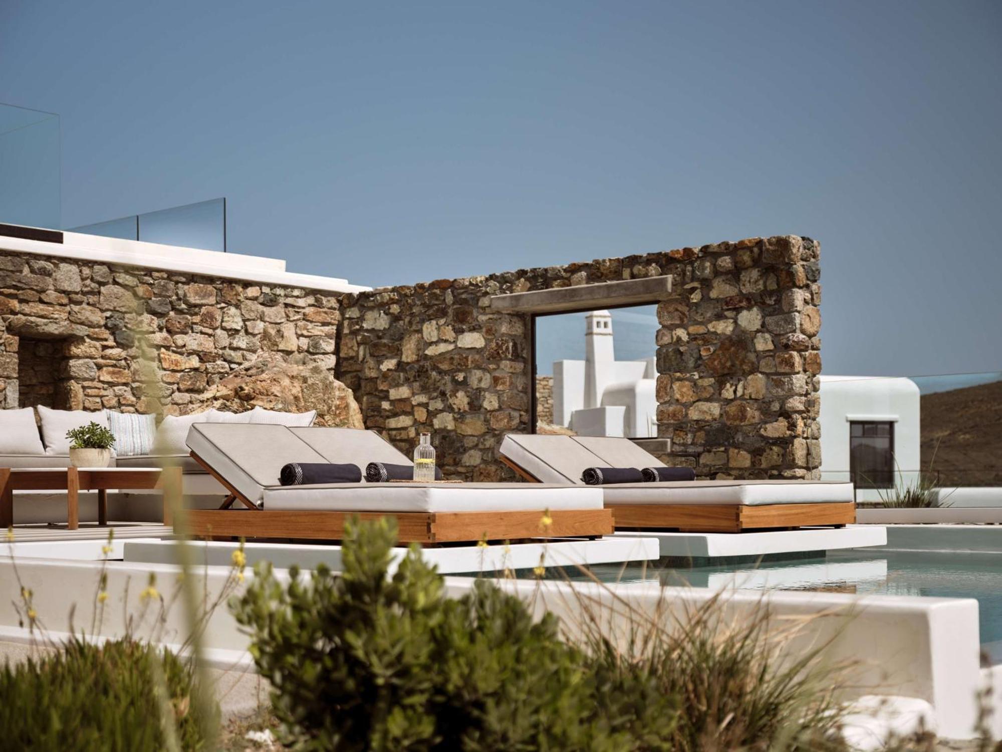Отель Semeli Coast Mykonos Curio Collection By Hilton Merchia Beach Экстерьер фото