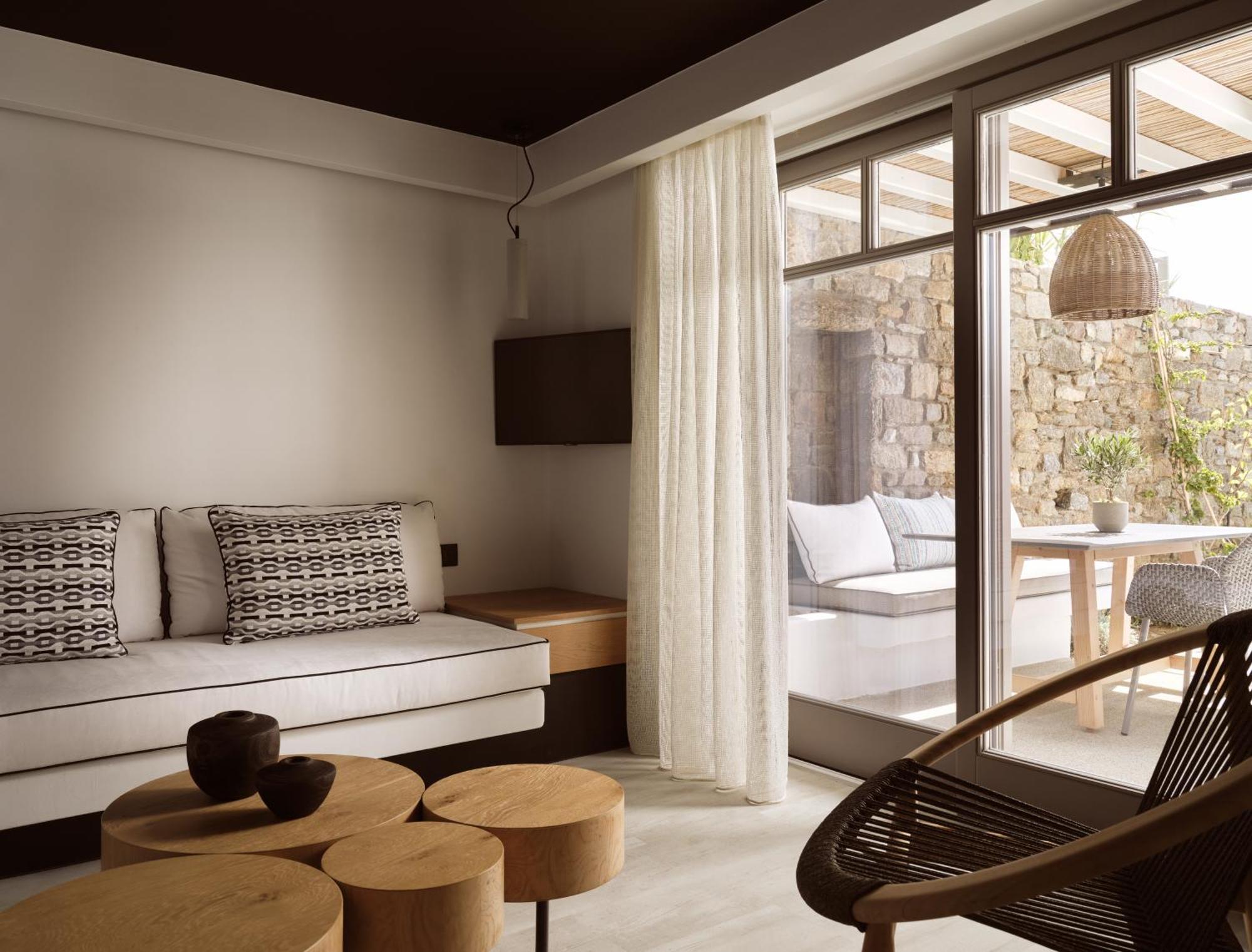 Отель Semeli Coast Mykonos Curio Collection By Hilton Merchia Beach Экстерьер фото